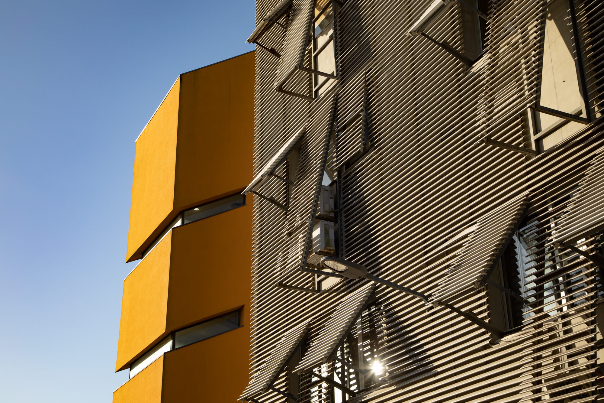 Campus facade yellow detail